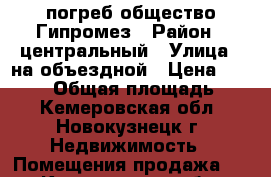 погреб общество Гипромез › Район ­ центральный › Улица ­ на объездной › Цена ­ 45 000 › Общая площадь ­ 7 - Кемеровская обл., Новокузнецк г. Недвижимость » Помещения продажа   . Кемеровская обл.,Новокузнецк г.